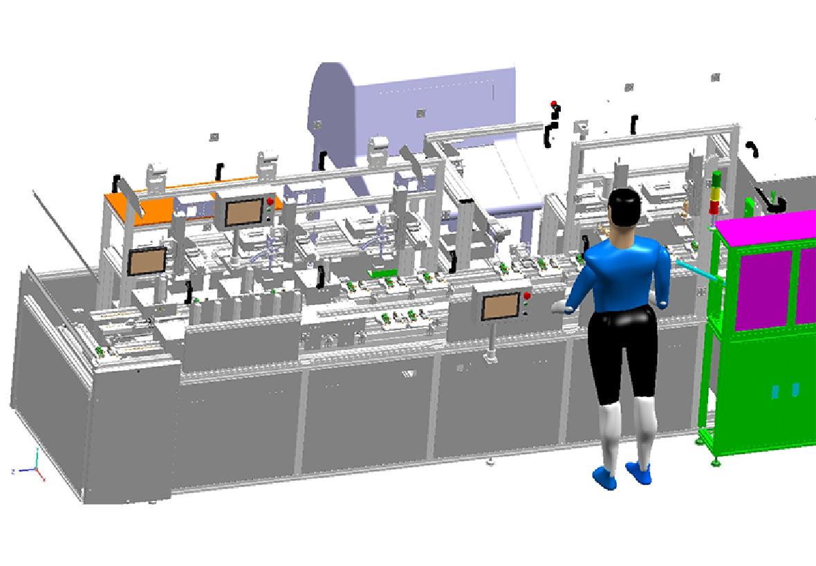 自動組裝焊接，固化，測試生產線